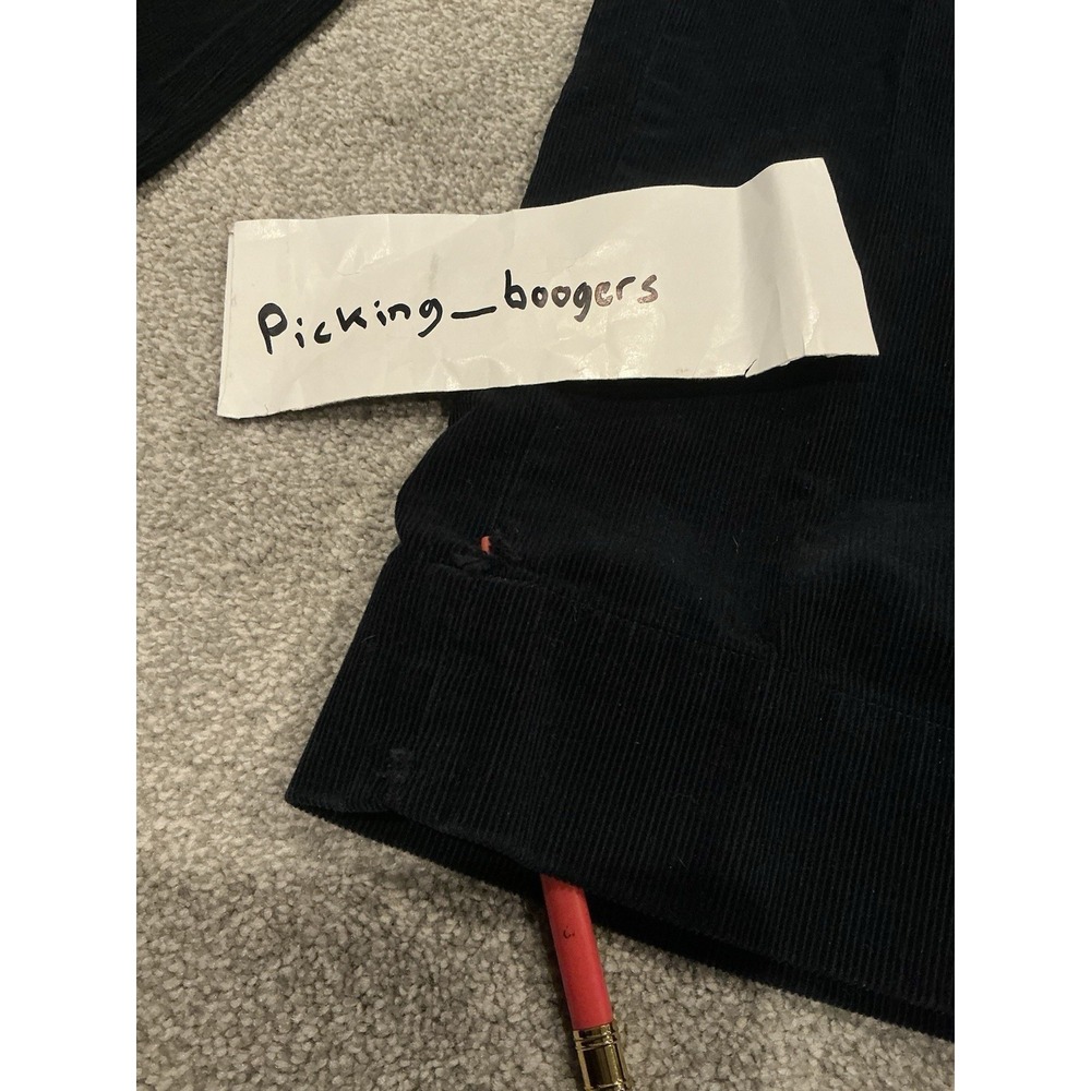Vintage Polo Ralph Lauren Men's Corduroy Hammond Pants Measure 38x30 Navy Blue - Picture 5 of 6